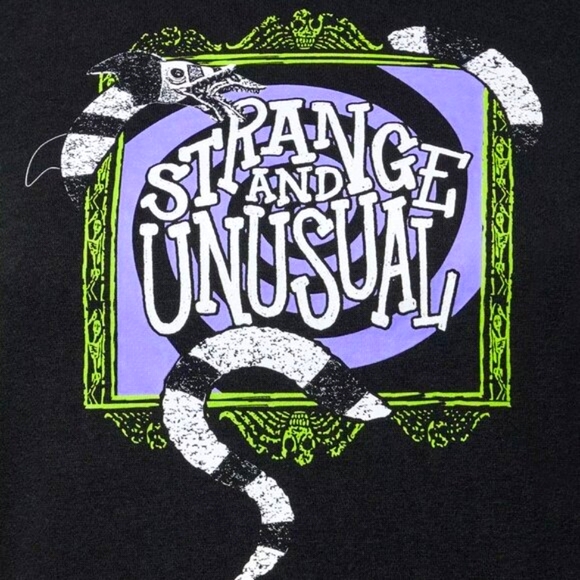 ❤️NWT VINTAGE TORRID FLEECE HOODIE SWEATSHIRT BEETLEJUICE MOVIE SANDWORM PLUS 2X - Picture 2 of 9